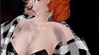 red-haired mistress ravishes her lesbian slave in the garage