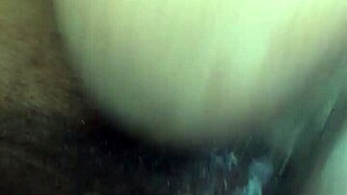 Creamy Ebony Pussy Creampied Bent Over Doggystyle