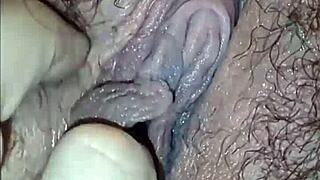 Bbw milf's hairy pussy fisted to squirting destruction