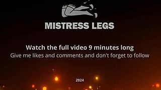 mistress's sexy nyloned feet tease closeup on desk