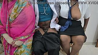Indian Student Fucked Hard by Doctor in Front of Mommy!