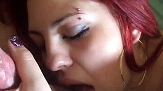 wanna see this redhead slurp cock hands-free?