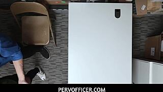 PERVOFFICER - SHOPLIFTER TEEN DAKOTA RAIN PAYS WITH PUSSY!