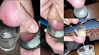 I cum hard then swallow six thick loads of hot jizz down