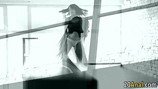 Brunette babe takes anal ride
