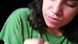 Quickie Blowjob Turns Into Licking Every Drop From Hands!