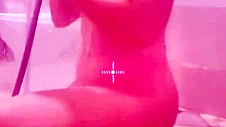 girlfriend's wet curves teased in steamy shower massage turning sensual