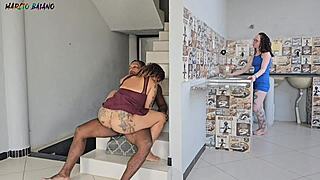 wife cleans while i fuck her fat mom
