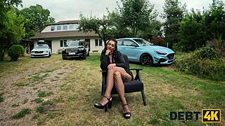 brunette pierced nipples seduces guy into outdoor car fuck