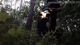 Stepsister's Mouth Fucked Deep In Forest Hiding From Boyfriend