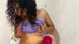 promotora alexia fingers her perfect latina body outdoors in bogota
