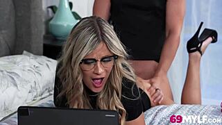 writer's block vanishes when hard cock takes over her