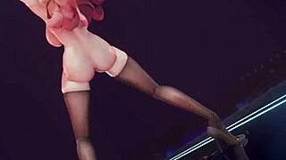 bitch knight shakes big tits in hot mmd dance