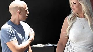 depraved milf lila lovely caught masturbating fucks janitor with big tits spanking