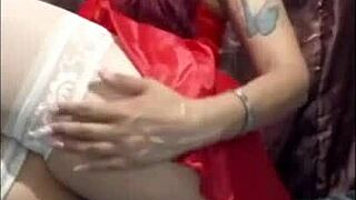 mama noel stuffs dildo in every hole squirts wildly