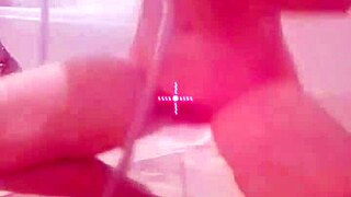 girlfriend's wet curves teased in steamy shower massage turning sensual