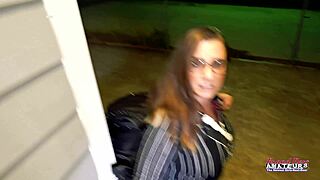 busty inked brunette milf celeste gives sloppy rimjob with passionate ass worship and deepthroat