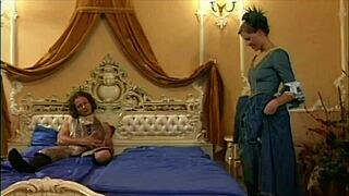milady bends over bed for milord's deep anal pounding cumshot