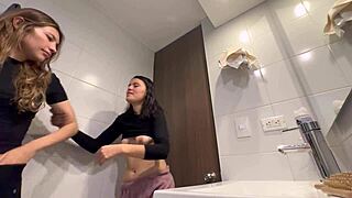 hot latina lesbians scissor finger kiss to screaming orgasms