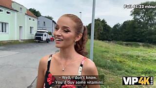 did pretty village girl show her pussy to stranger on way to grandma?