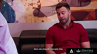 Lumi Ray's nuru massage turns client from relaxed to hardcore pounding with french subs