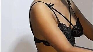 Skinny Colombian cutie drains huge cock milk—wanna see her fat ass bounce while sucking?