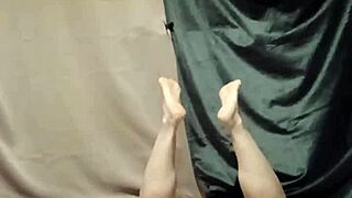 french housewife slave bound in handcuffs for humiliating solo dildo masturbation session