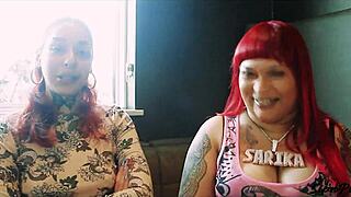Tattoo artist Carmen heats Sipnplay with lesbian ebony latina play