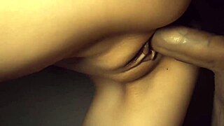 close-up shaved beauty's pussy drips with fresh hot creampie load