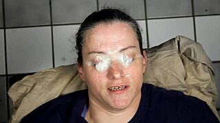guy unloads huge homemade facial blast right in eyes