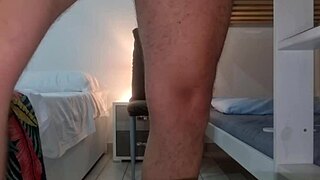italian amateur takes intense cumshot from huge cock