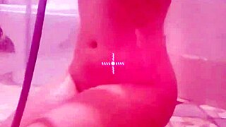 girlfriend's wet curves teased in steamy shower massage turning sensual
