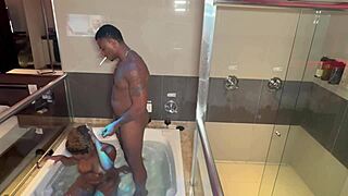 One Peaceful Tub Day with Big Black Ebony Ass Worship
