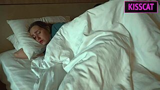 stepmom shares hotel bed lets stepson fuck tight pussy cum on huge ass