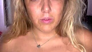 Chubby Blonde BBW Gives Dirty Jerk Off Instructions to Cum!