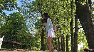 What If Friend's Toy Makes Me Cum in Skirt on Busy Street?