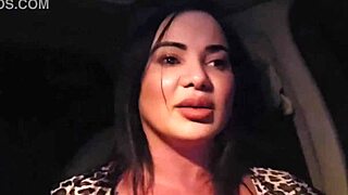 athletic milf driver sucks big cock clit in car outdoor ride