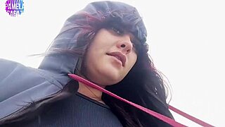 i flash my huge tits and big ass for this stud's monster cock on beach