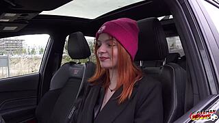 Skinny redhead Foxy Icegram screams in first anal pickup casting