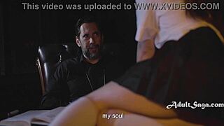 uhh teaching her prayers while pounding tight virgin teen ass... Penelope Kay gets fucked deep