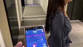 Risky Lovense Vibrator Orgasm at Bar