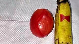 redhead's wet asshole gets hardcore banana anal by daddy man