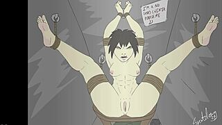 what if the bound cheater's feet fantasy turns into cartoon bondage trouble
