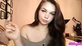 Xo Bunny blows smoke in your face while brunette Latina mistress dominates