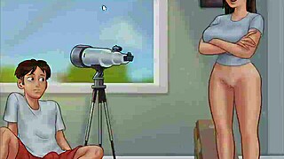 Jenny's summertime saga camshow: mutual pleasuring in 13 seconds?