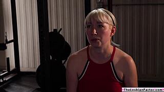 Hey busty babe, feel my fingers deep in your wet pussy during this fitness session?