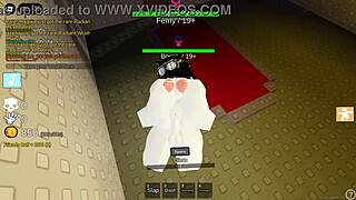 Two cute futanari bitches with big asses and tits play lesbian in roblox