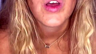Chubby Blonde BBW Gives Dirty Jerk Off Instructions to Cum!