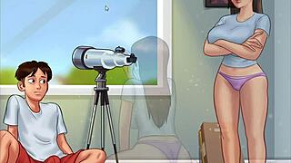 Jenny's summertime saga camshow: mutual pleasuring in 13 seconds?
