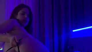 STRIPTEASE TEEN RITAFox FINGERS WET PUSSY CLOSE-UP HORNY UNDRESSING FETISH